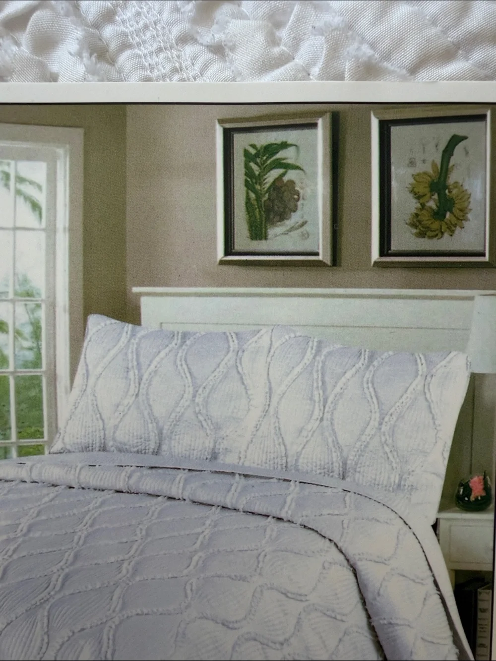 Classic Textured White king Size pillow shams Set - Elegant Home Bedding